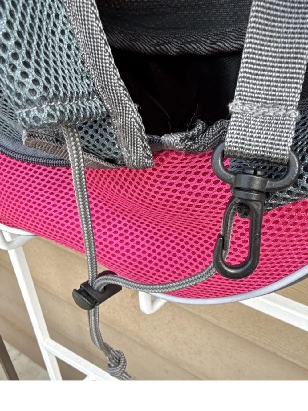 YUDODO New Adjustable Pet Sling Carrier , Neck, collar mesh extras Pink&Gray S